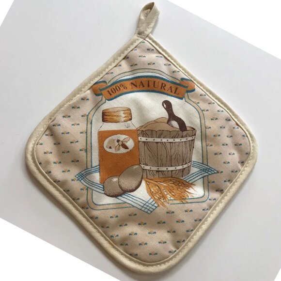 Vintage Kitchen Pot Holder Hot Pad Kitchenworks 100% Natural Honey Eggs - Picture 1 of 3